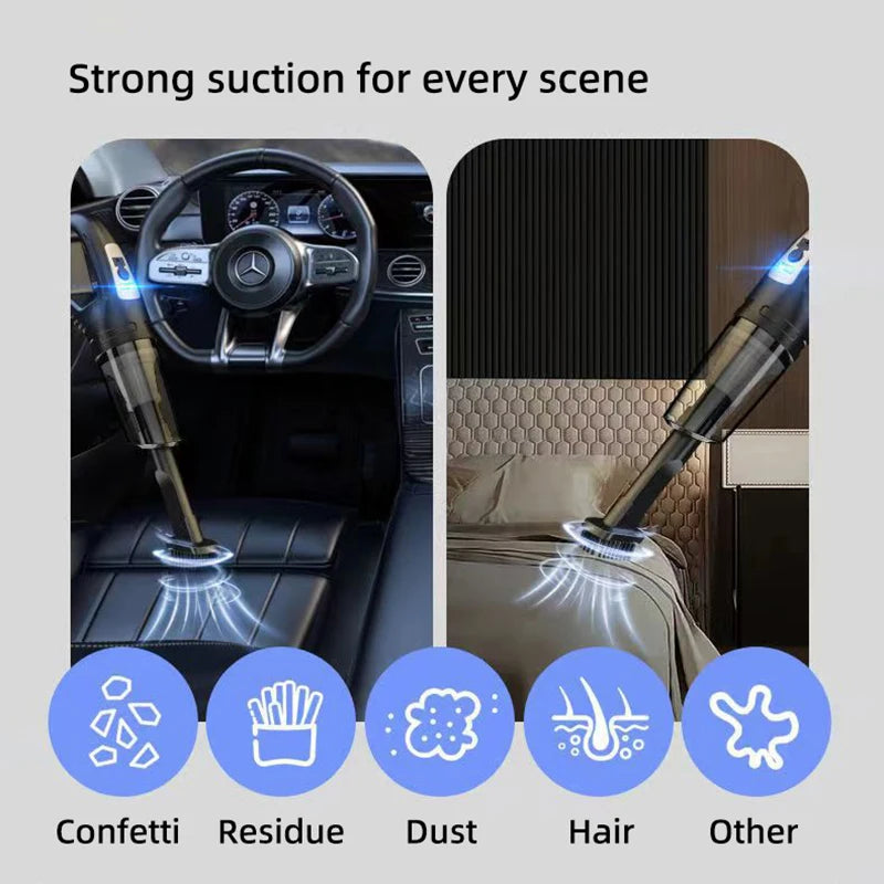 Portable Car Vacuum Cleaner – Strong Suction & Lightweight Design.