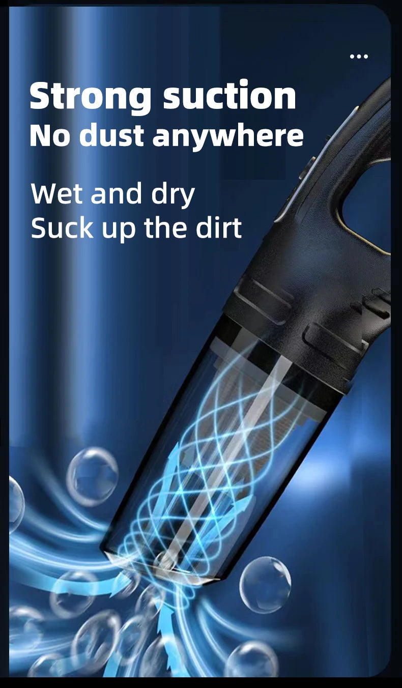 Portable Car Vacuum Cleaner – Strong Suction & Lightweight Design.